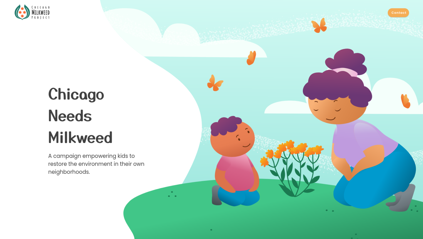 Chicago Milkweed Project Landing Page