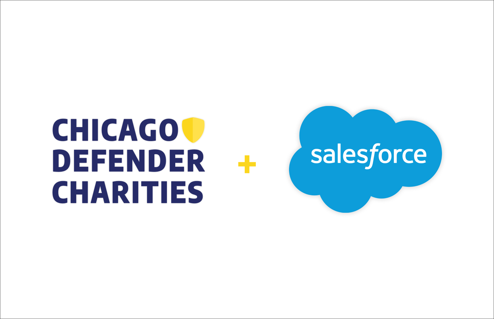 Code for Chicago designed logo for Chicago Defender Charites and the Salesforce logo