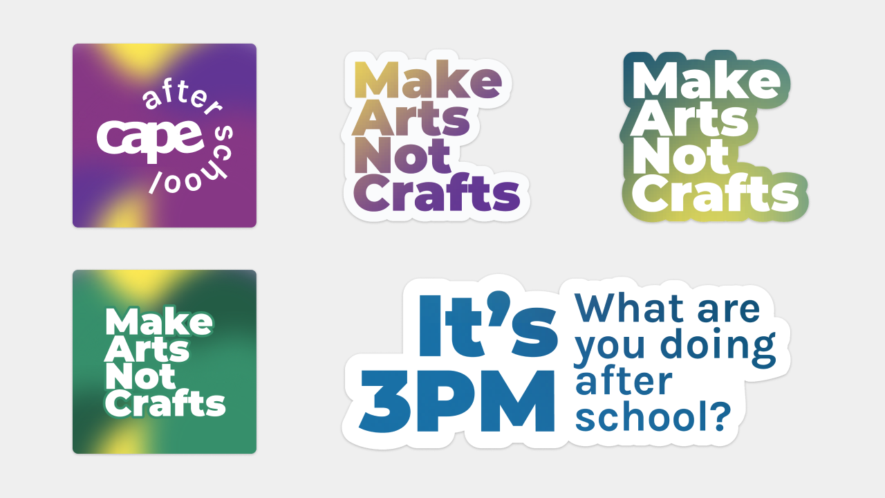 Final output for the logo and sticker concepts